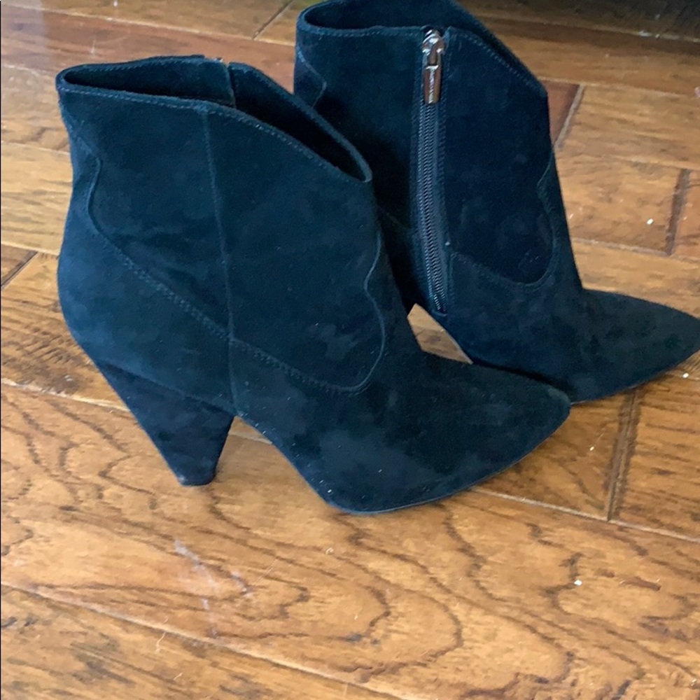 Vince Camuto “Movinta” Black Suede Booties